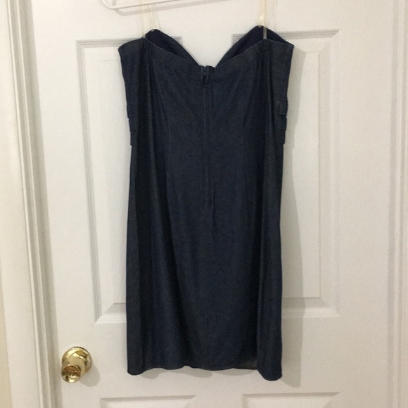 Strapless Dark Denim Dress - Picture 2 of 7